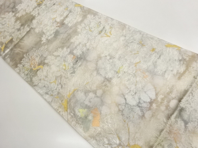 JAPANESE FUKURO OBI / WOVEN TREES